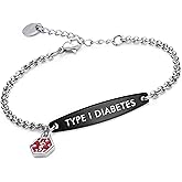 LinnaLove-Pre-engraved Simple Rolo chain Medical alert id bracelet for Women