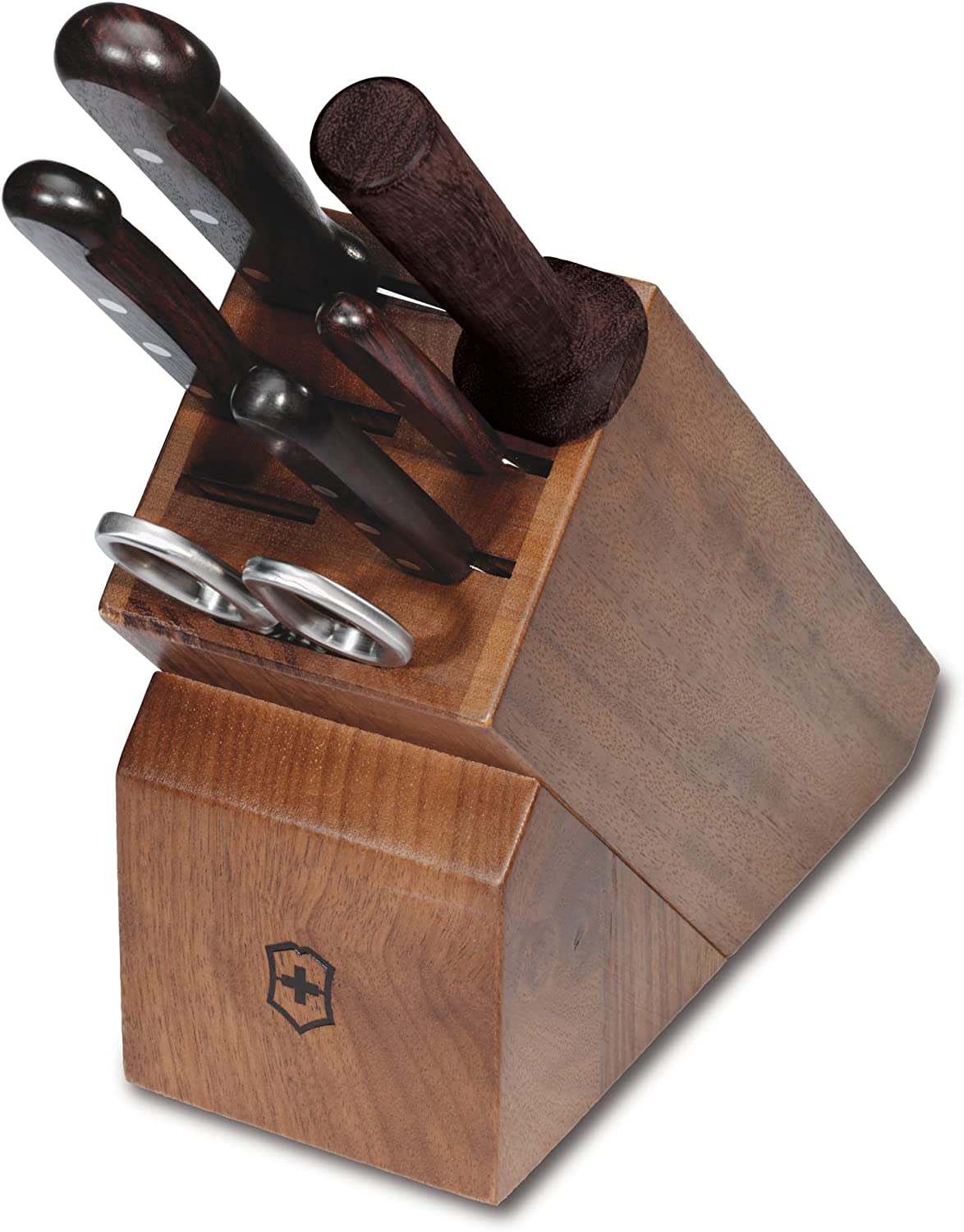 Victorinox Pro Knife Block Set - Includes Paring, Utility, Bread & More - Rosewood Handles, 7-Piece