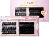 RITALASH Lash Extension Kit 400Pcs 8-16mm Clusters DIY Lash Kit Bond Seal