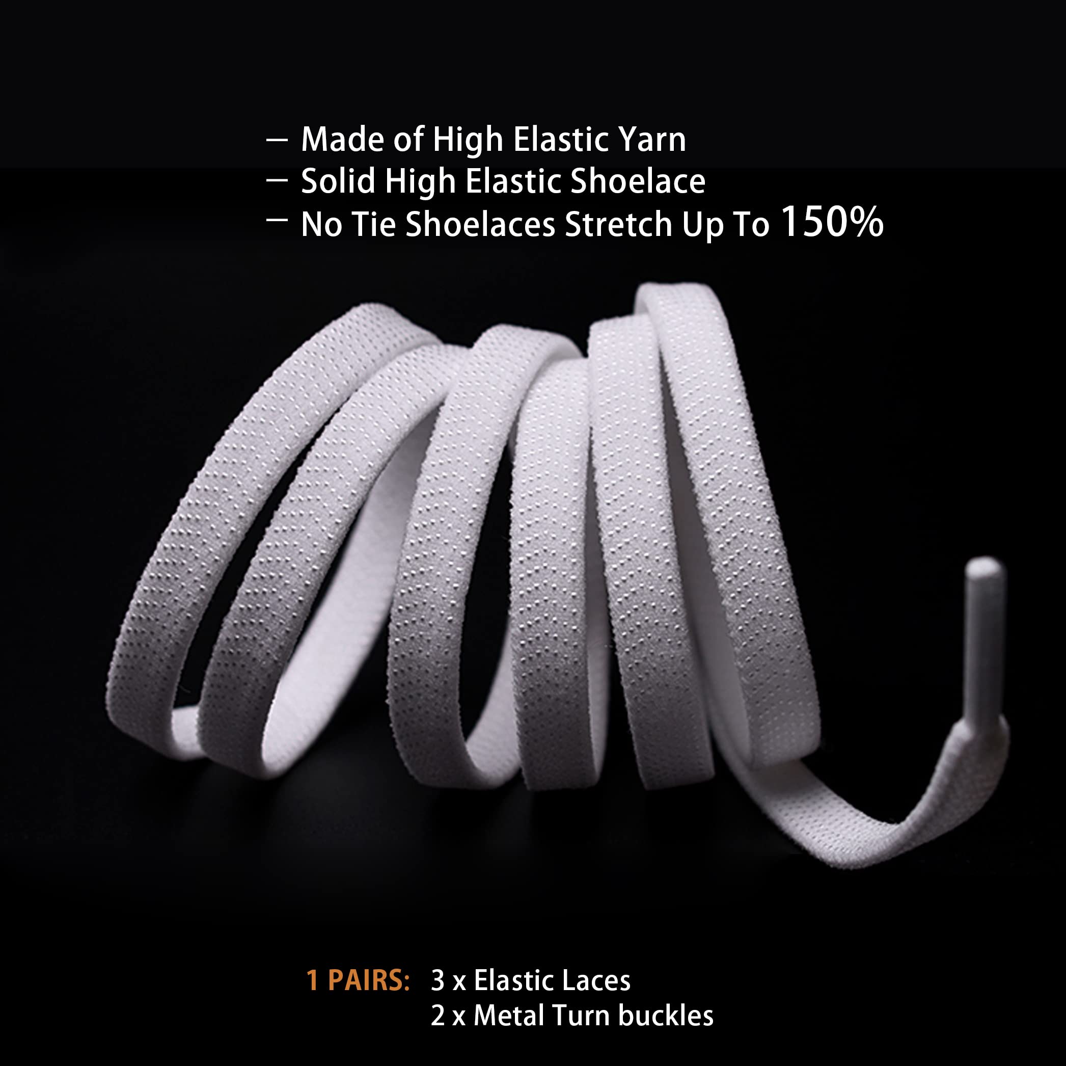 anan520 Elastic Shoe Laces - Elastic No Tie Shoelaces for Adults & Kids Shoes