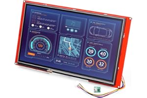 Nextion 10.1″ Intelligent Series HMI Display NX1060P101-011R-I Resistive LCD-TFT Touch Screen 1024 * 600, Widely Used in IoT Smart Device, 3D Printer, Support Video Audio Animation Play Functions.