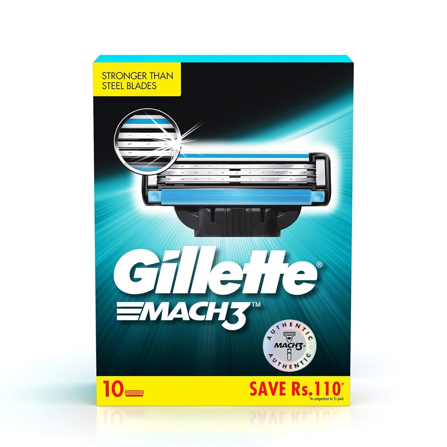 Gillette Mach 3 Shaving Blades Pack of 10 (Cartridges) Amazon.in