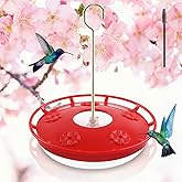 FEED GARDEN 16 OZ Hummingbird Feeders for Outdoor 5 Feeder Ports Ant Bee Proof Leak-Proof Cleaning Brushes Nectar Easy Clean Fill Bird Feeder 1 Pack