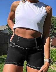 VOOVEEYA 5"/8" High Waisted Yoga Biker Shorts with