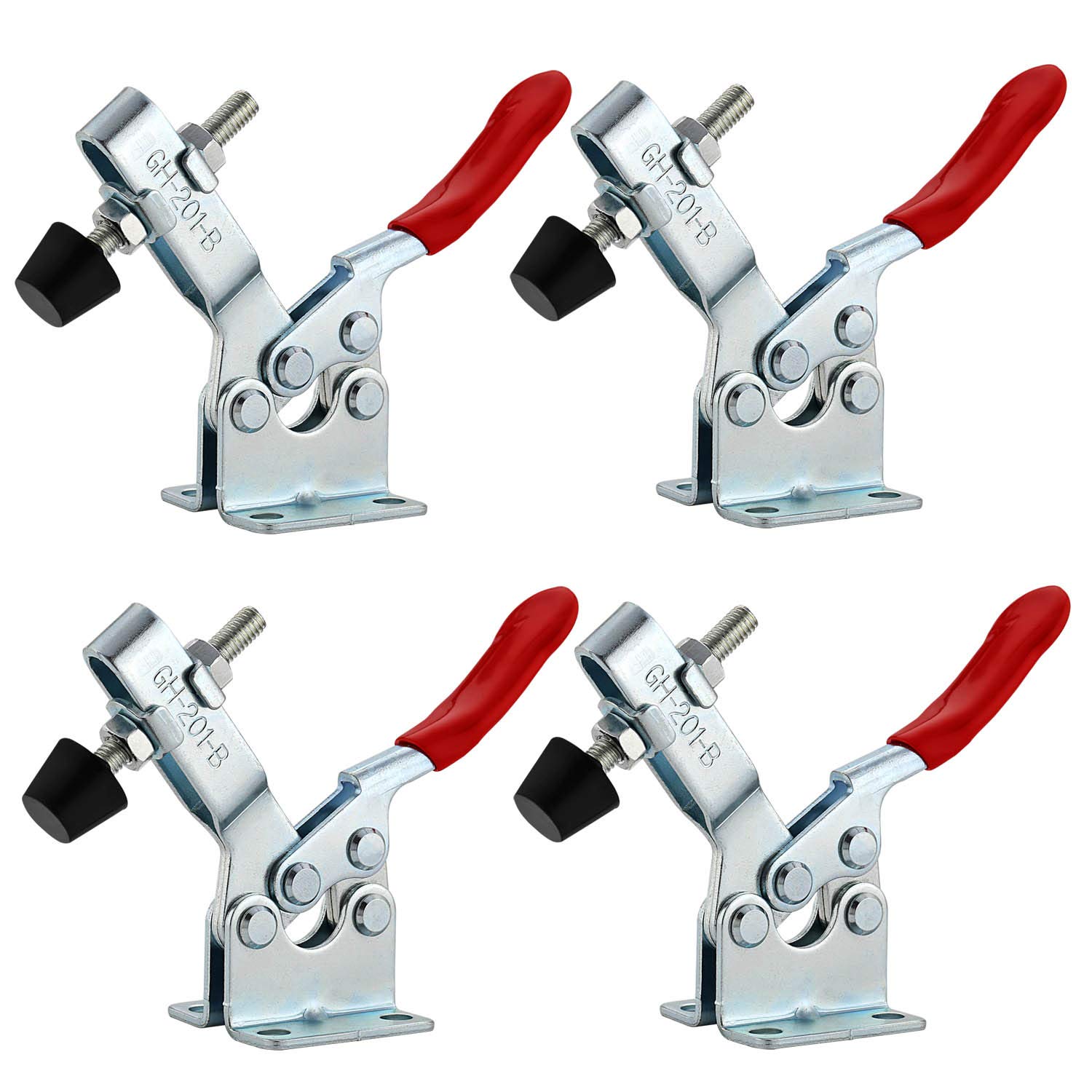 EXLECO Toggle Clamp GH-201-B Quick Release Fixture 90KG 198lbs Vertical Antislip Lever Clamp Quick Release Horizontal Clamp