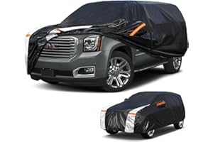 Cotryvox Large SUV Car Cover for GMC Yukon 100% Waterproof All Weather, Heavy Duty Outdoor Full Exterior Covers Rain Sun Wind UV Protection.