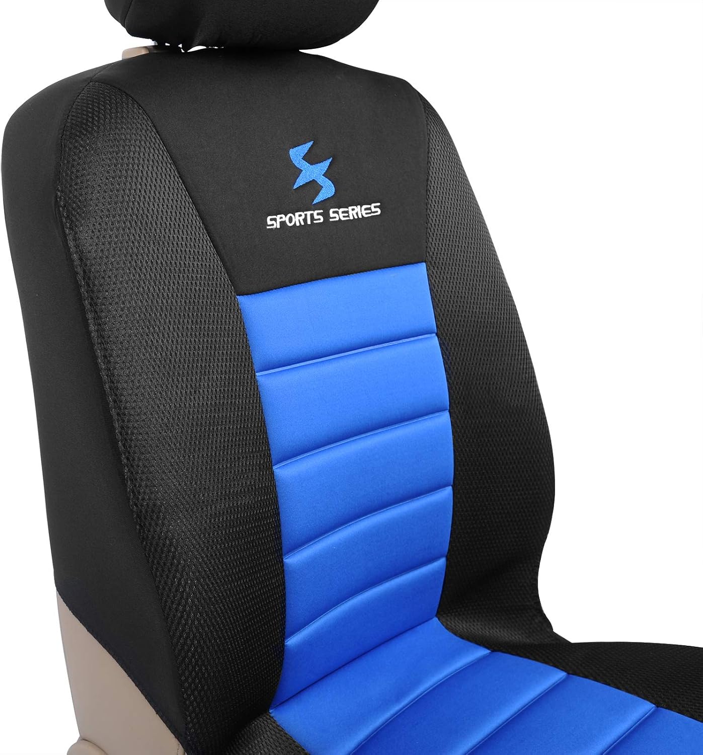 WOLTU Car Van Seat Covers Front Pair blue black Universal for Cars Vans Car Seat Protector, 2er Set - Image 5