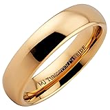 MJ Metals Jewelry 5mm Gold Plated Polished Tungsten