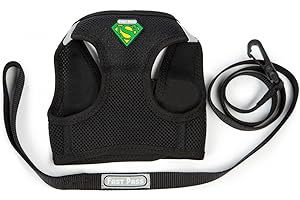 TSA Fast Pass Metal Free Leash Harness Designed for Small Pets who fit underseat of Airplane (SM)