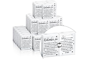 Sinmoe 60 Bulk Funeral Tissues Keepsakes Memorial Facial Pocket Tissues Favors Inspirational Poem 3 Ply Mini Travel Size Tissue Packs Memorial for Guests Relatives Family