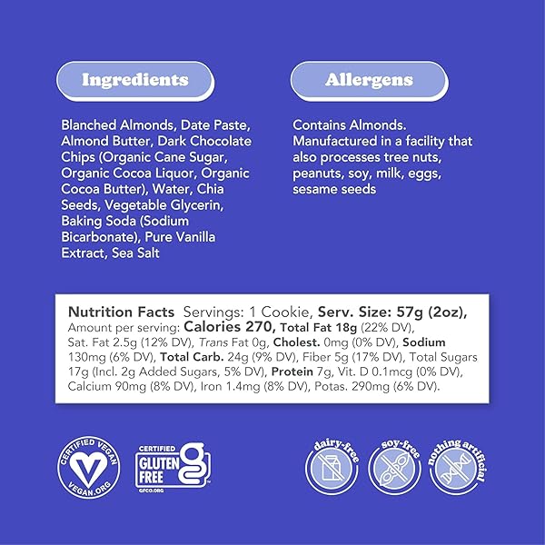 LOVE AND CHEW SUPERFOOD CHOCOLATE CHIA COOKIE, 2 OZ