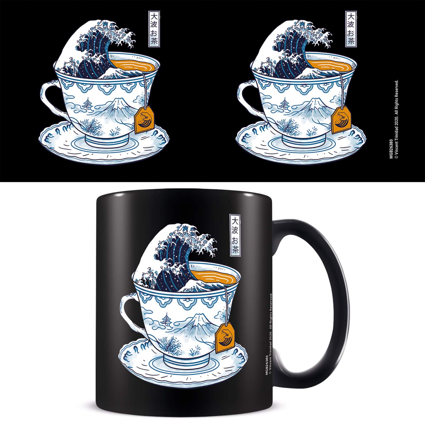 Vincent Trinidad (The Great Kanagawa Tea) Black Coffee Mug