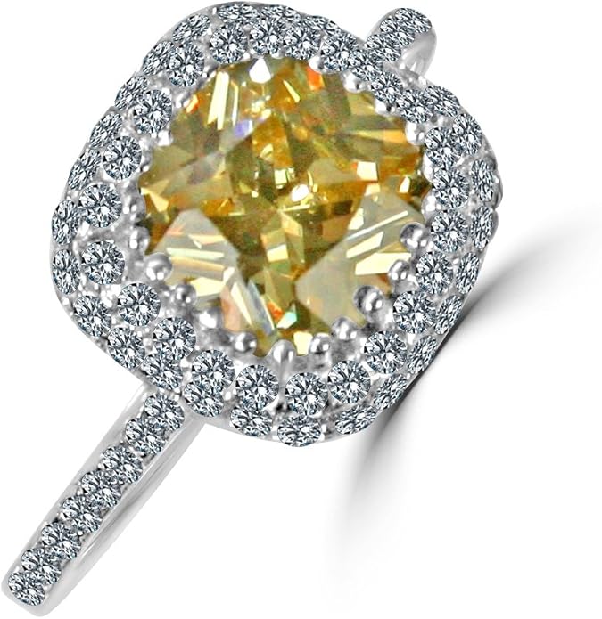 Diamante Chapado en Plata de Ley con Anillo de rodio y Placa de