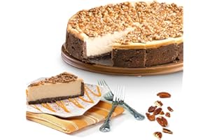 DAVID'S COOKIES David’s Cookies Cheesecakes – Creamy, Classic Bakery Dessert Perfect for Any Occasion – Great Gift Idea for Women, Men, and Kids for Delivery – Chocolate Caramel Pecan Cheesecake (10", 14 pcs)