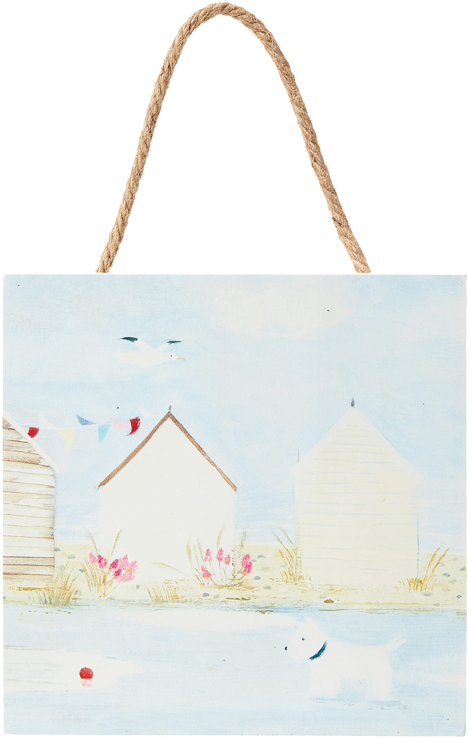 Hannah Cole EMB10810 Rain 20 x 20cm Wooden Wall Art, Multi-Colour