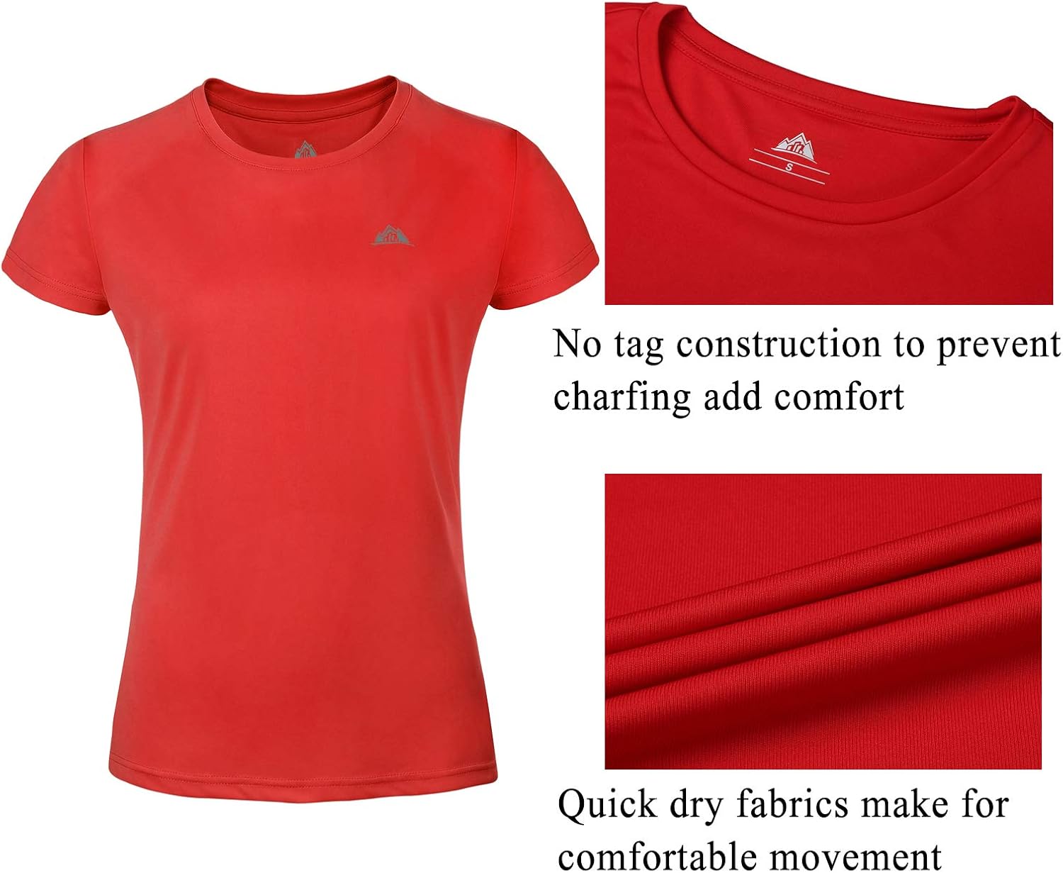 Women's Short Sleeve Shirt Sun Protection SPF Lightweight Quick Dry T-Shirts Workout Hiking Running at  Women’s Clothing store