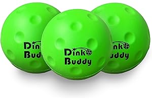 Dink Buddy - Kelso Pickleball, PU Foam Pickleball Balls for Reduced Noise, Enhances Hand-Eye Coordination, Indoor & Outdoor Use, Standard or Small Trainer-Sized Balls