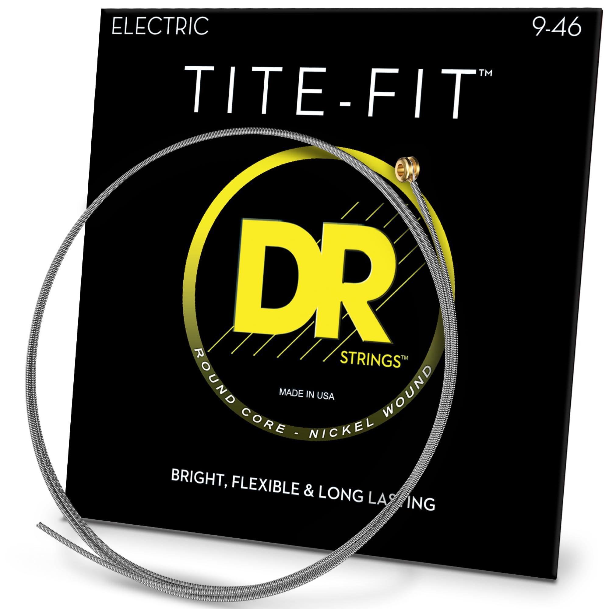 DR Strings TITE-FIT™ - Nickel Plated Electric Guitar Strings: Light to Medium 9-46