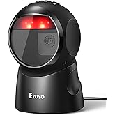 Eyoyo Hands-Free Omnidirectional USB Wired Desktop 1D&amp;2D QR Barcode Scanner | Automatic Sensing Scanning, Screen Scanning Bar Code Reader, For POS PC Supermarket Library Retail Bookstore
