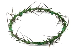 LYFOOHEART Wearable Crown of Thorns Life Size 8’’ Diameter, Decoration for Home and Church Lents Period, Christmas Tree Decoration Ornament Crown for Costumes, Wearable Crown of Thorns
