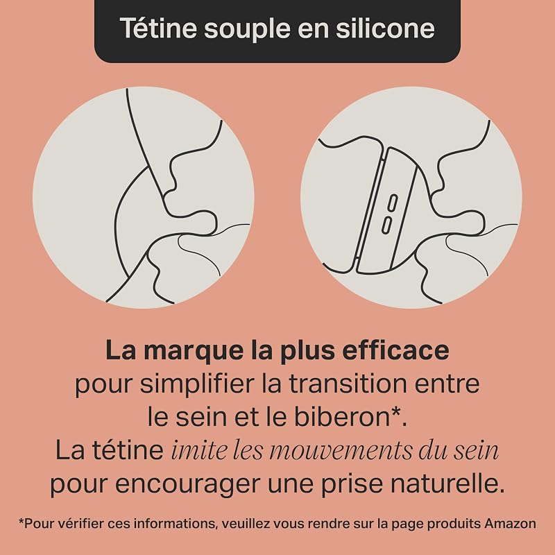 Coffret Cadeau nouveau- né Verre Natural Start, Biberons 150 ml et 250 ml avec tétine à débit lent et extra-lent comprise, et 2x sucettes Ultimate Fit 0-6 mois, Auto-stérilisan