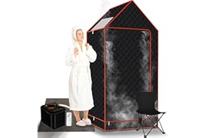 Blasoul Portable Sauna for Home,3L 1000W Sauna Steamer,Personal Full Body Sauna Box,Taller Pagoda Shape Steam Sauna Tent at Home Spa After Gym,Pilates, with Remote Control, 2.5' x 2.5' x 6.2'