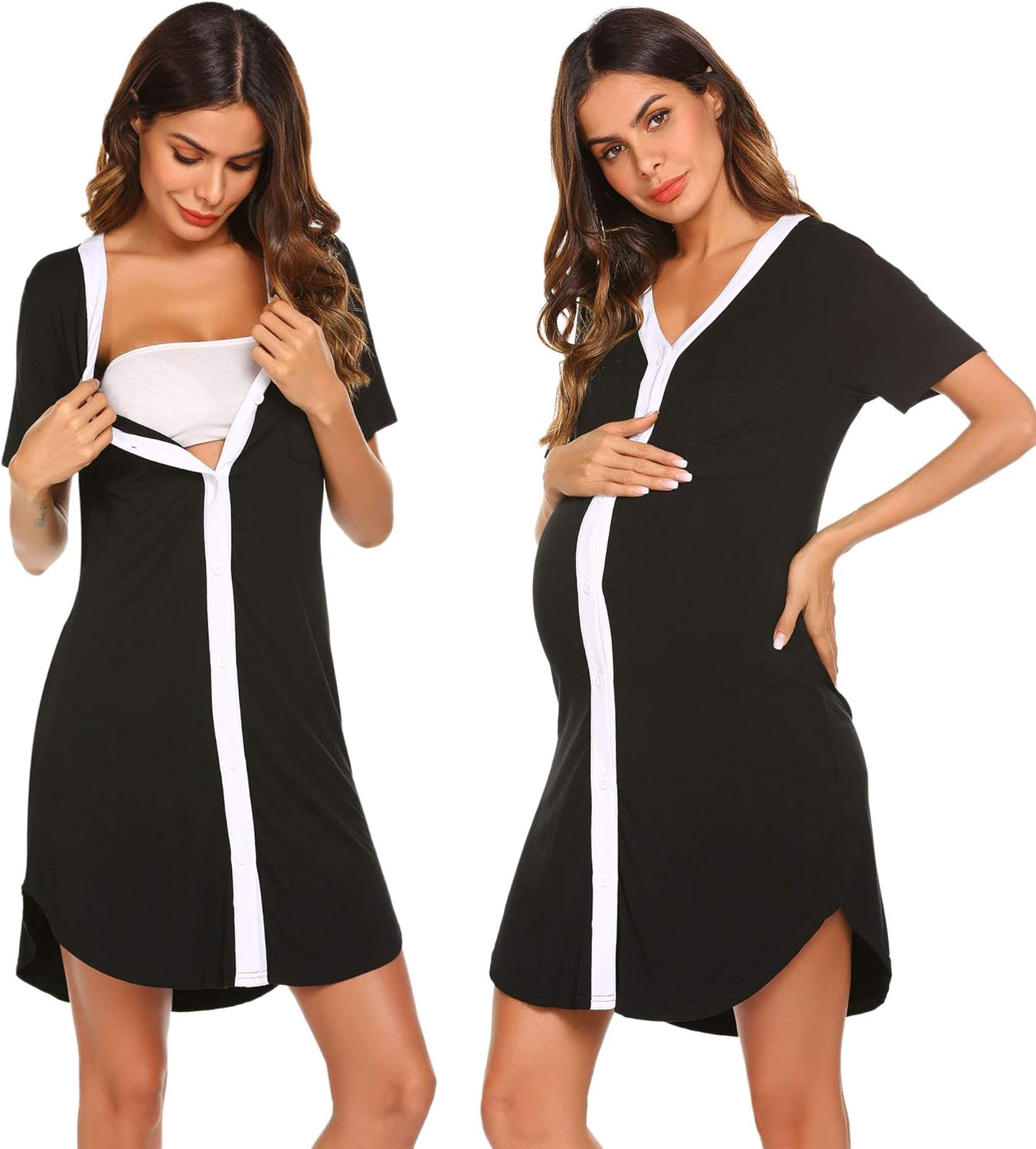 front opening nightdress