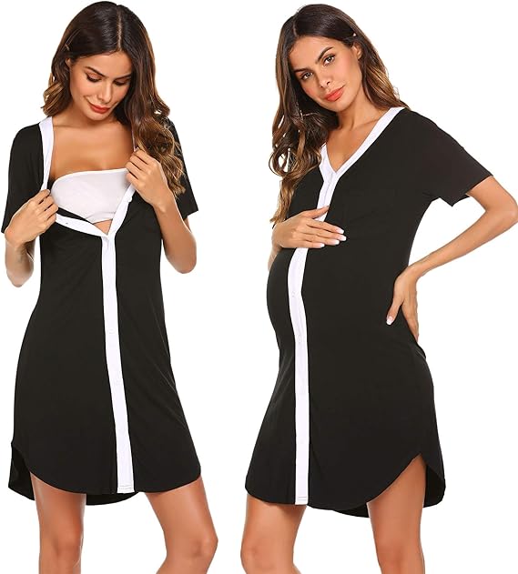 nightgown button down front