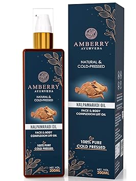 Amberry Ayurveda Nalpamradi Thailam Intensive Skin Brightening Treatment and Skin repair 200ML | Blended Of Ayurvedic herbs,100% natural,Removes Blemishes and Pigmentaion (200ml, Blue)