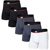 SAXX Underwear Co. Men's Underwear with Pouch Non-Stop Stretch Cotton Boxer Brief Fly 5Pk