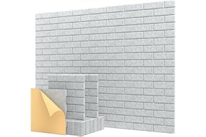 Kuchoow Soundproof Wall Panels, Sound Proof Panels for Wall,12 Pack Acoustic Panels Sound Absorbing Self Adhesive, Brick Acoustic Wall Panels for Home, Room, Ceiling, 12"×12"×0.4",Gray
