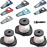 3pack Hepa Filters Replacement Compatible with Drecell VC008C Car Vacuum, Washable Filters Works on SAKOLD Handheld Vacuum Cordless VC008 (Vac isn't included)