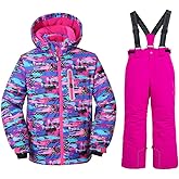 HOTIAN Boys Ski Jacket Snow Jacket Pants Suits Windproof Waterproof Winter Coats