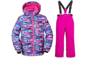 HOTIAN Boys Ski Jacket Snow Jacket Pants Suits Windproof Waterproof Winter Coats