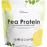 NAMANNA Pure Pea Protein Powder, 80% Protein Content, Unflavored Vegan Pea Protein Isolate, Non-GMO, Gluten Free, Dairy Free,Plant Based Protein Powder from North America (1.8 lb, 40 Servings)