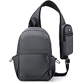 BIRDDIE Anti-Theft Crossbody Sling Bag Casual Shoulder Hiking Backpack Motorcycle Chest Bag with Convertible Shoulder Strap