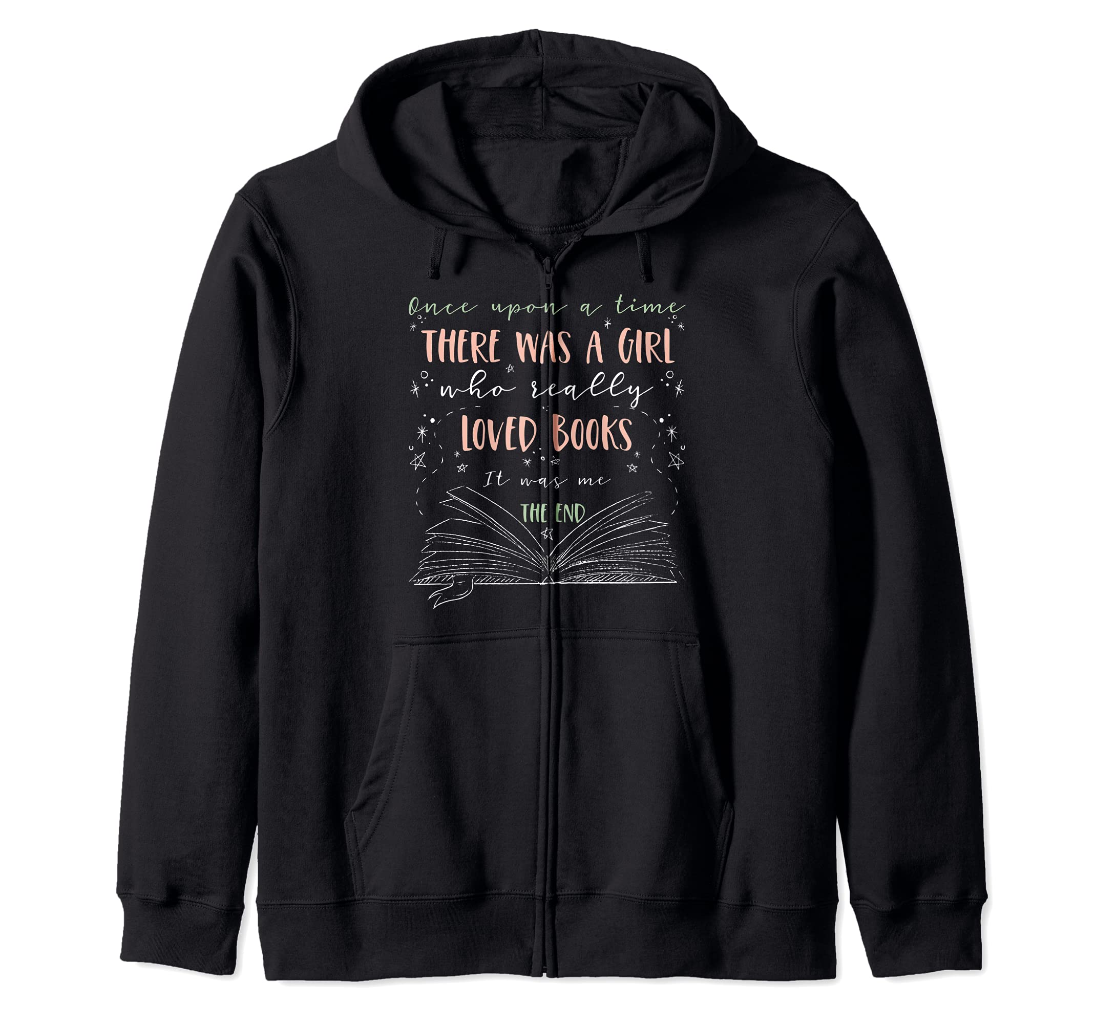 Funny Book Lover Gifts There Was A Girl Who Loved Books Zip Hoodie