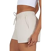 Yogalicious Relaxed Fit Running Short 3" Athletic 2-in-1 Inner Lining Lightweight Short with Drawstring and Pockets for Women