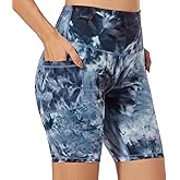 ccko High Waist Biker Shorts for Women with Pockets Workout Yoga Spandex Athletic Leggings Shorts for Gym Running