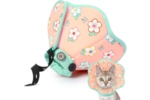 TZBEINN Cat Cone Collar Soft for Wound Healing for Small Cats(Singapura Devon Rex), Air Breathable Neck Recovery Cone Anti Scratch Licking, Adjustable Surgery Cat Head Cone Alternative