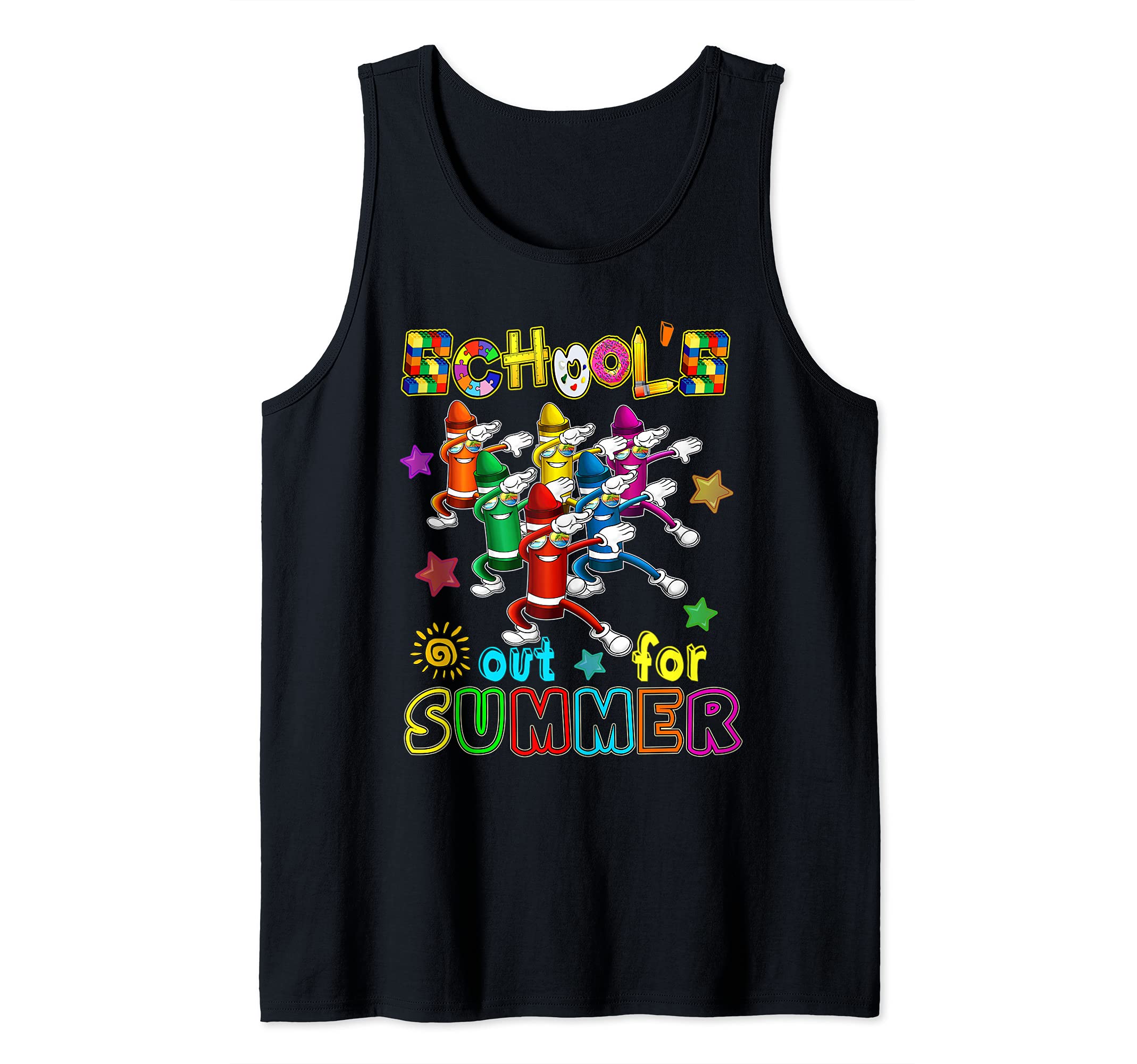 Schools Out For Summer Last Day of School Student Teacher Tank Top