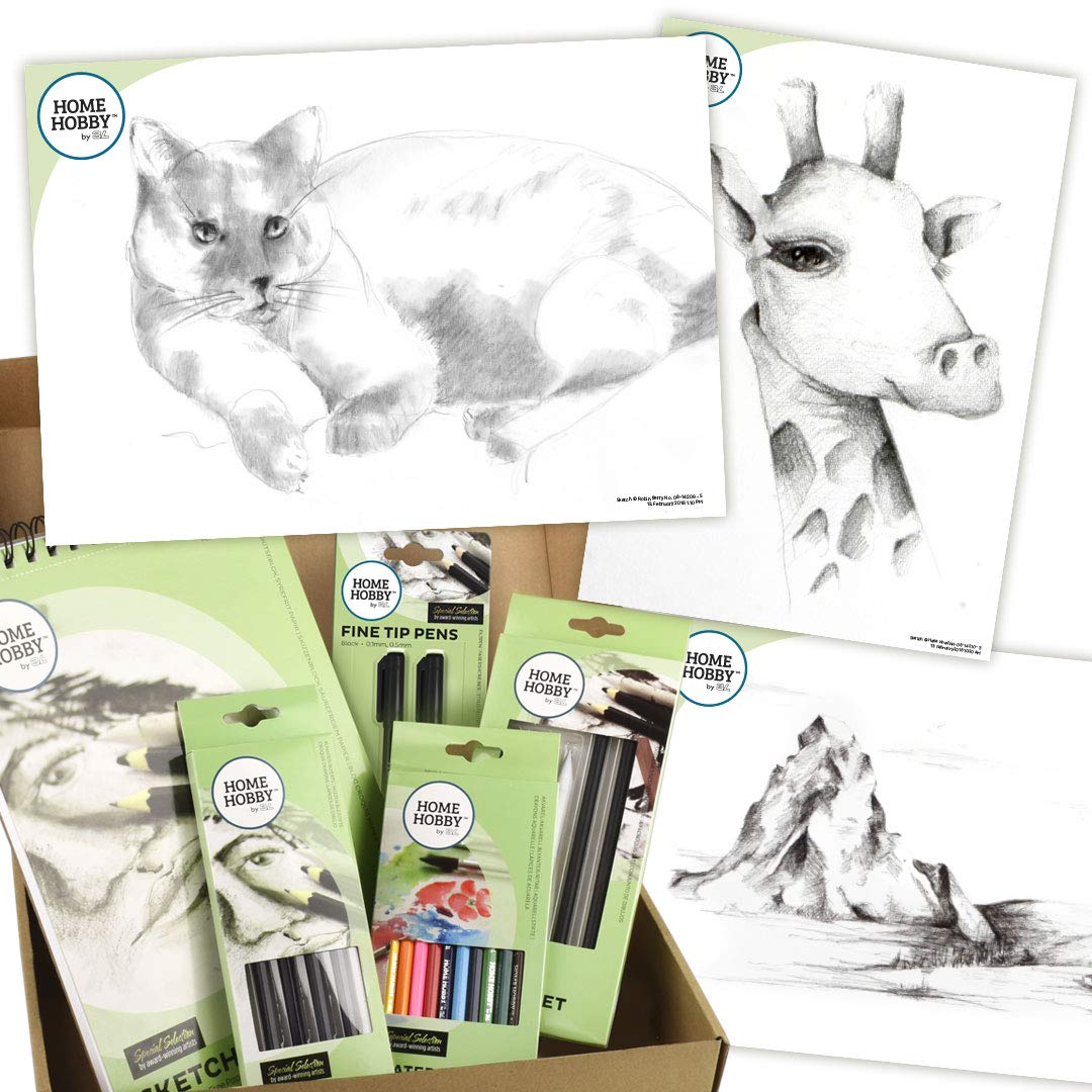 HomeHobby by 3L Sketch Studio Kit Plus ∙ Cat by Robin Berry ∙ Intermediate, Multiple, (66 Pcs)