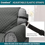 Granbest Waterproof 2 Seater Sofa Cover Non-Slip Grey view 5