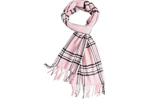 TUSHUSTY Scarf For Men Women Winter Warm Neck Plaid Solid Scarves Fall Softest Classic