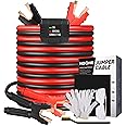 Jumper Cables, Heavy Duty Booster Cables 0 Gauge 25Feet (0AWG x 25Ft) 1000Amp with Goggles Cleaning Brush in Carry Bag