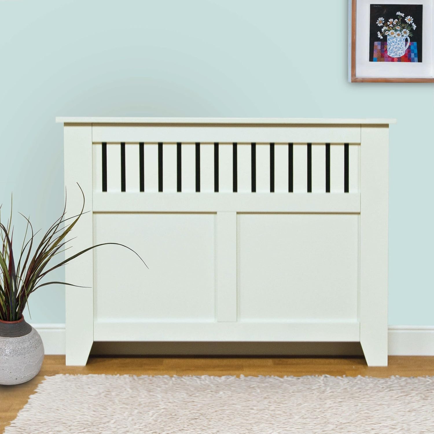 Winther Browne Vermont Medium Modern White Radiator Cover Cabinet