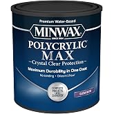 Minwax Polycrylic Max, Satin, Clear, 1 Quart, 611115555