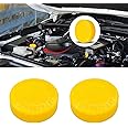 UZZH 2PCS Coolant Reservoir Cap, 21712-79900 Engine Coolant Reservoir Cap Replacement, Radiator Overflow Antifreeze Water Tank Cap, Coolant Header Tank Lid for Nissan Infiniti Murano Rogue (Yellow)
