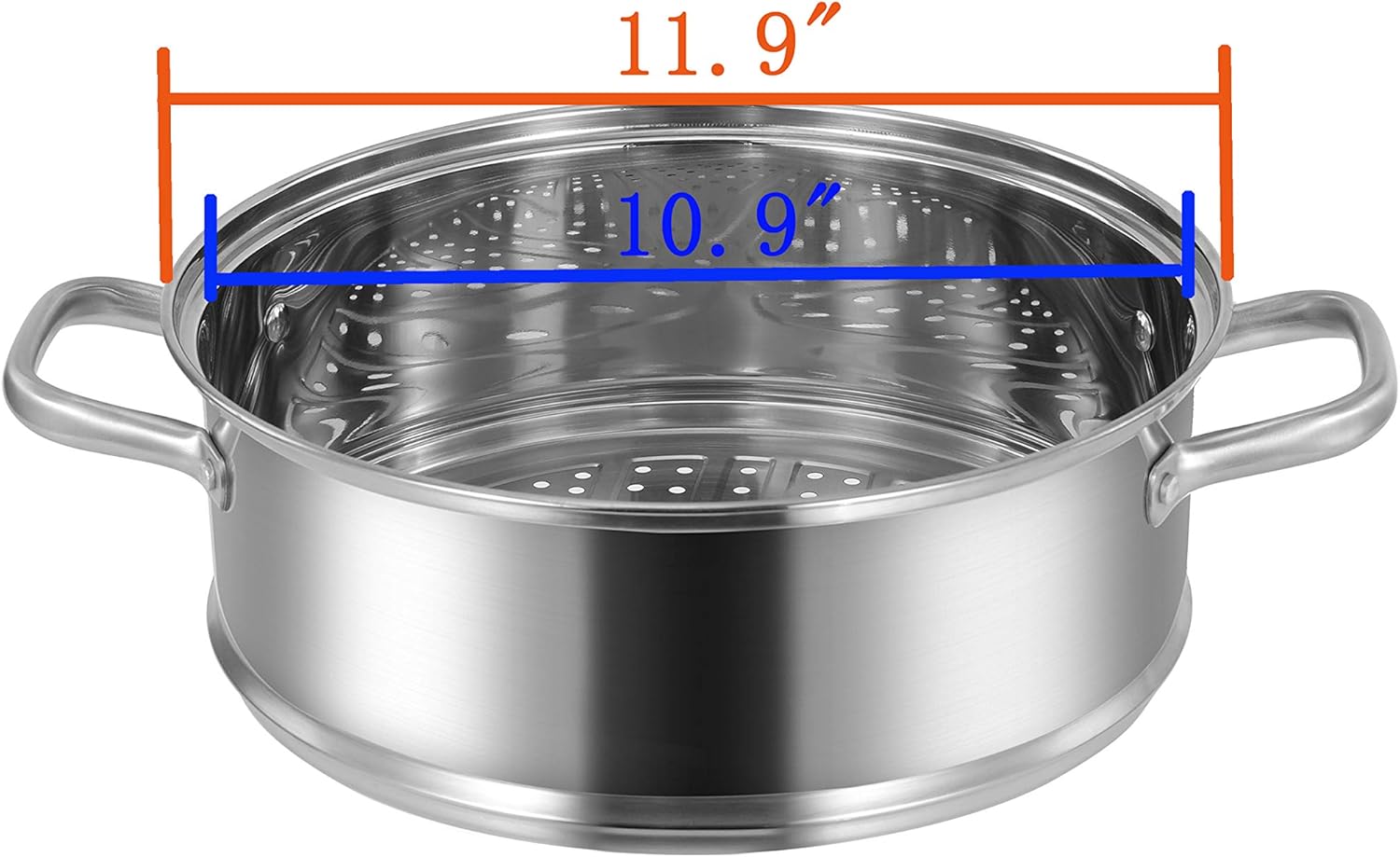 VENTION Stainless Steel Stacked Steamer Basket, Large Metal Insert