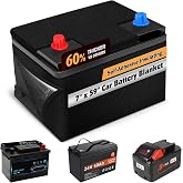 Car Battery Insulation Blanket, 59 x 7 in, 1PCS | Self-adhesive car battery thermal wrap &amp; insulation kit, extreme-temp-resistant, fits universal vehicle batteries